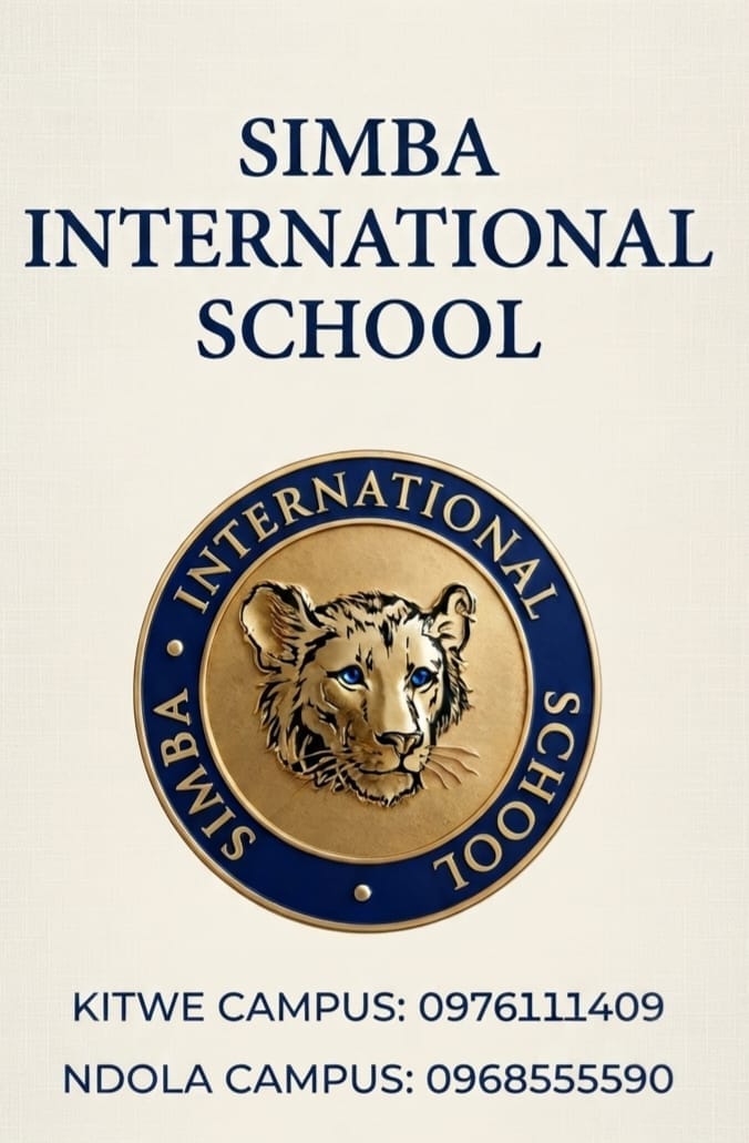 School signage listing our Kitwe and Ndola campus admissions lines.