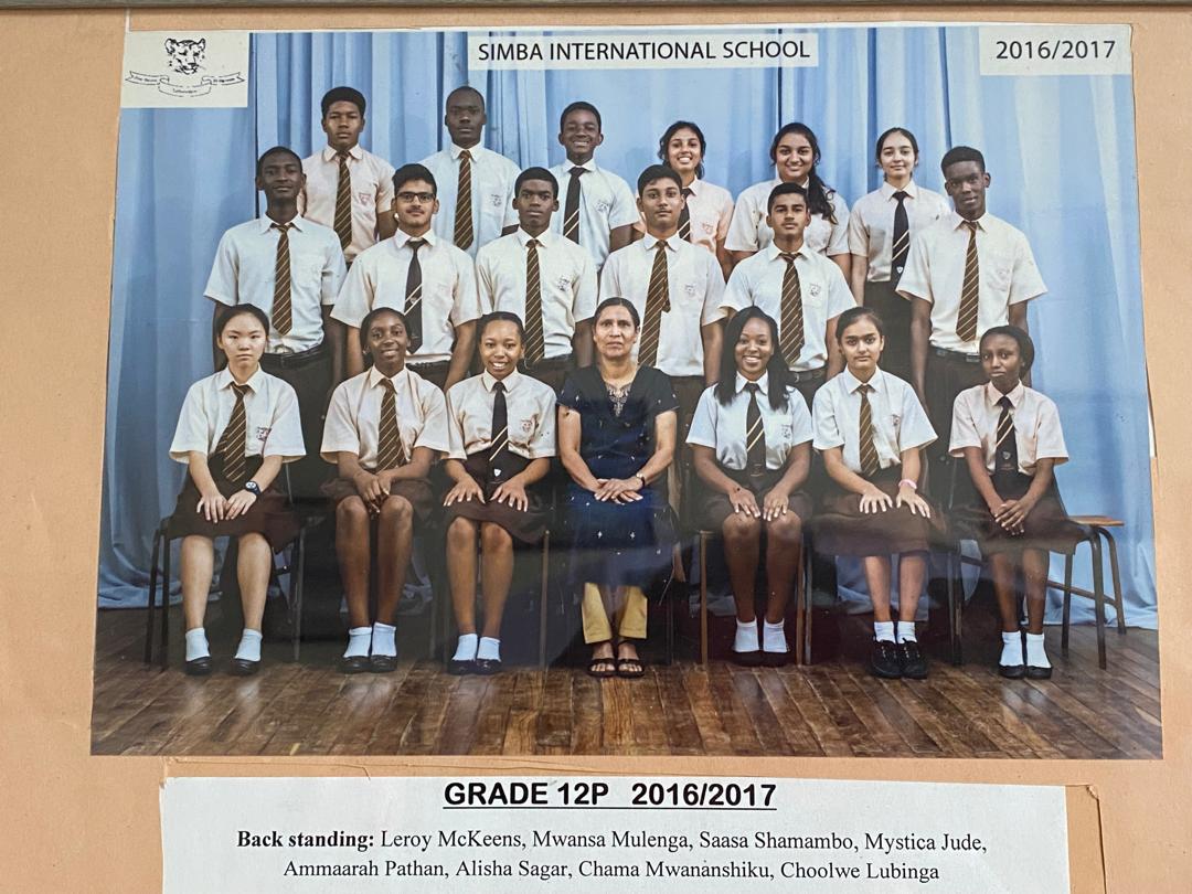 Simba International School Grade 12P class of 2016/2017 graduation photograph