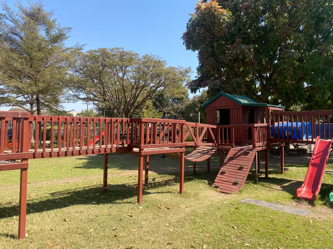 Simba playground with climbing frames, walkways and slides